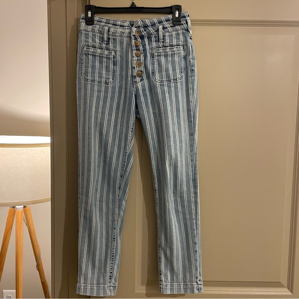 Anthropologie striped jeans